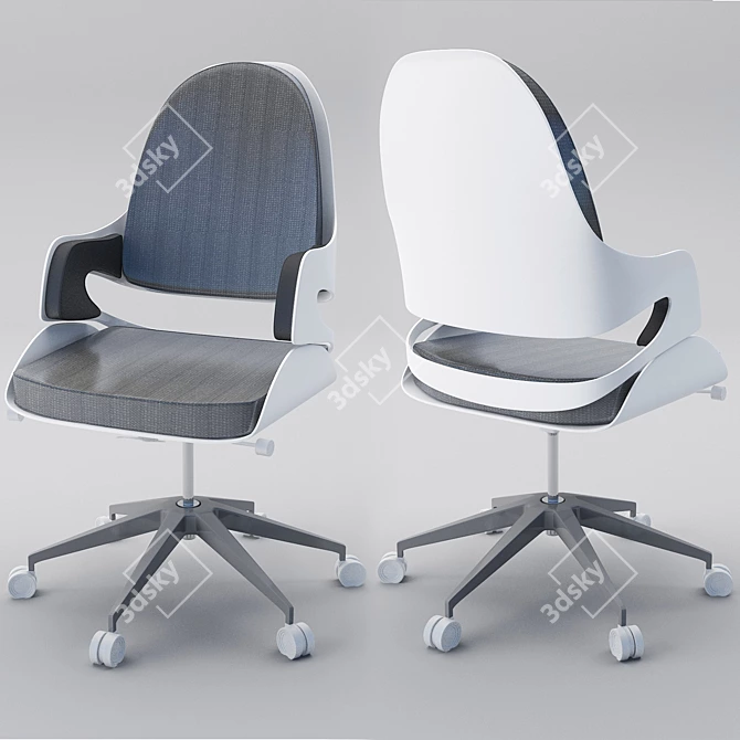 Elegant Office Table Chairs Set 3D model image 3