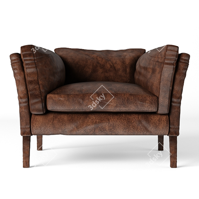 GJ Styles Reggio Leather Club Chair 3D model image 1