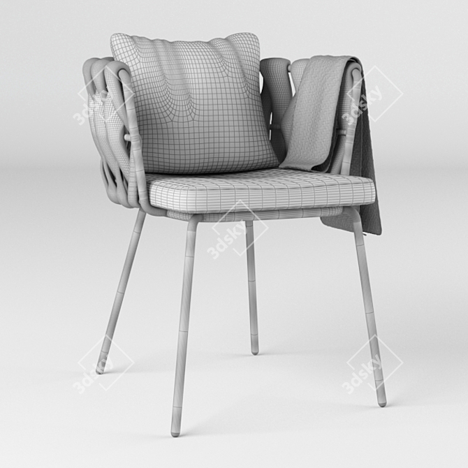 Elegant Tosca Armchair by Monica Armani 3D model image 3