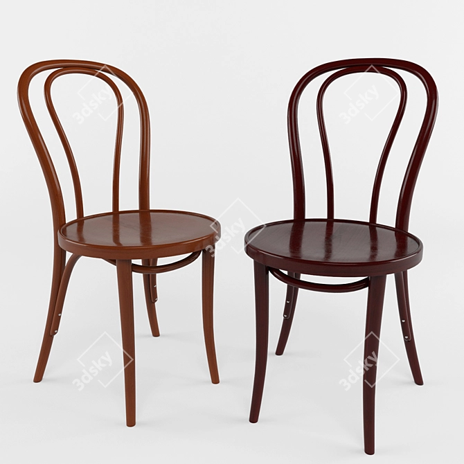 Vienna Style Dining Chair - Elegant & Classic Furniture 3D model image 1