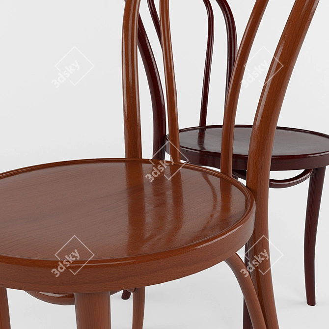 Vienna Style Dining Chair - Elegant & Classic Furniture 3D model image 2