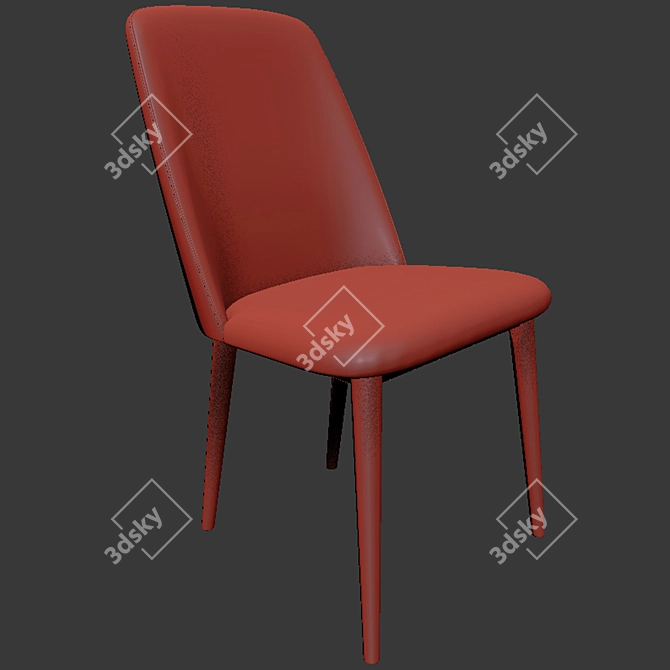 Tintori Mid Century Modern Dining Chair 3D model image 2