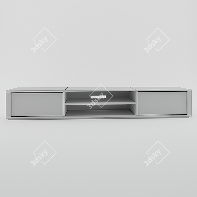 Sleek Media Unit for Modern Interiors 3D model image 2