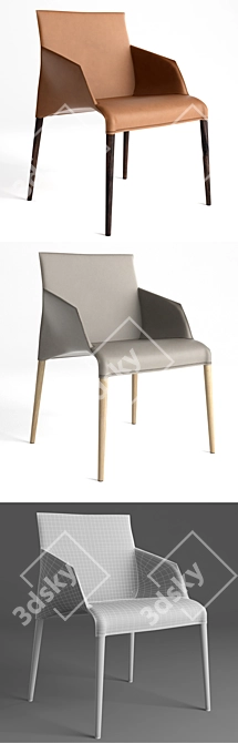 Seattle Armchair: Elegant Comfort 3D model image 3