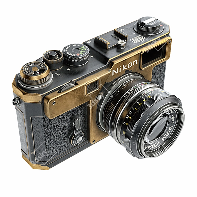 Title: Nikon S3 Vintage Film Camera 3D model image 1