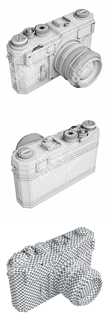 Title: Nikon S3 Vintage Film Camera 3D model image 3