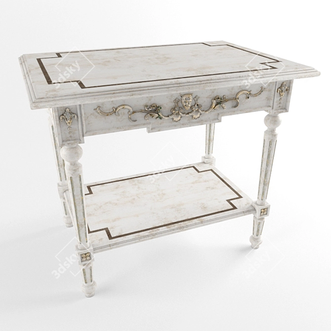 Antique Empire Style Table 3D model image 1