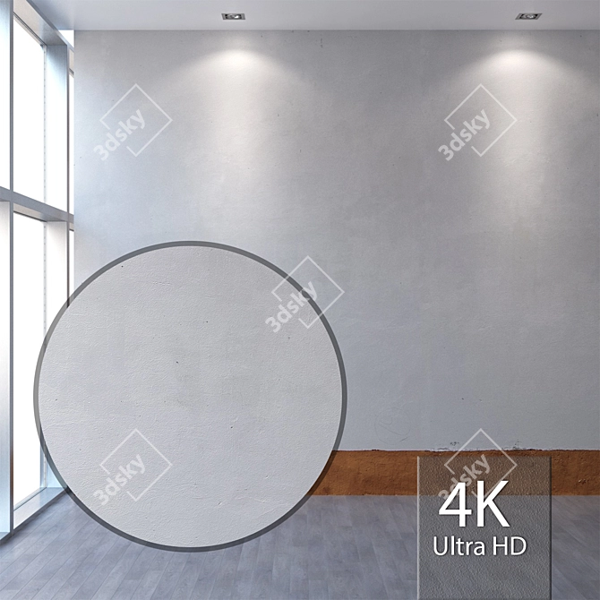 Seamless 4K Plaster Texture 3D model image 1