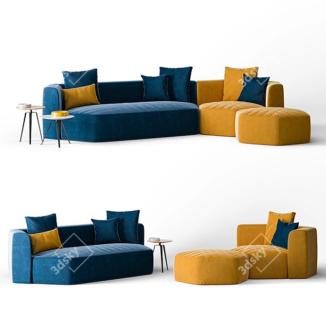 Bonaldo Panorama: Luxurious and Spacious Sofa 3D model image 1