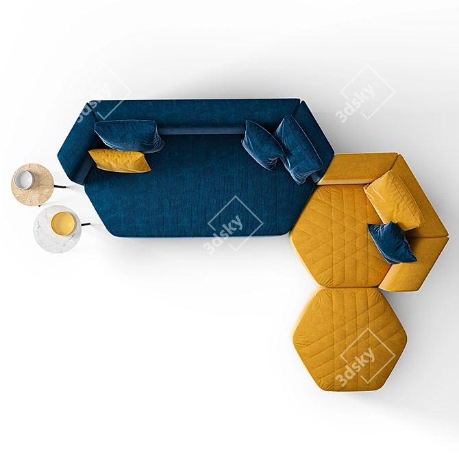 Bonaldo Panorama: Luxurious and Spacious Sofa 3D model image 2