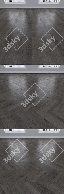 Volcano Oak Parquet: Herringbone, Linear, Chevron 3D model image 2