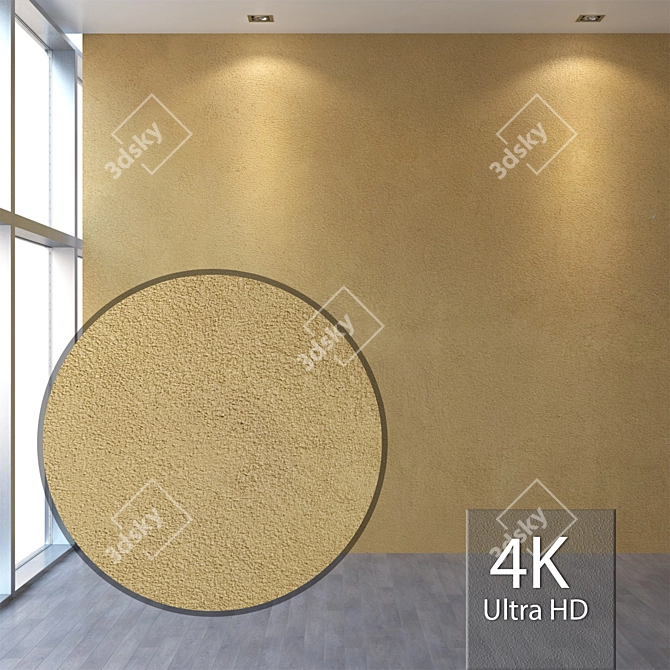 Seamless 4K Plaster Texture 3D model image 1