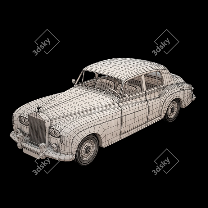 Luxury Vintage Rolls-Royce Silver Cloud III 3D model image 3