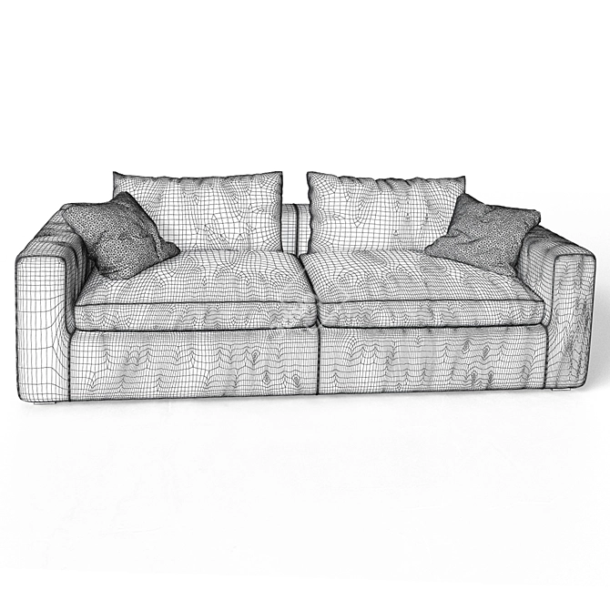 Bonaldo Land Sofa: Sleek Design, Perfect Size 3D model image 3
