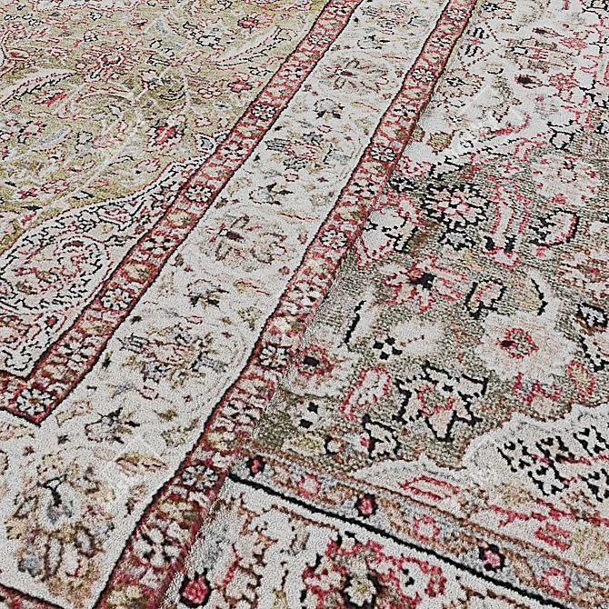Exquisite Persian Handmade Carpet 3D model image 2