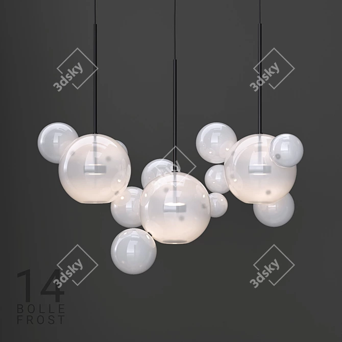 Designer Giopato & Coombes BOLLE 14 Bubble Chandelier 3D model image 1