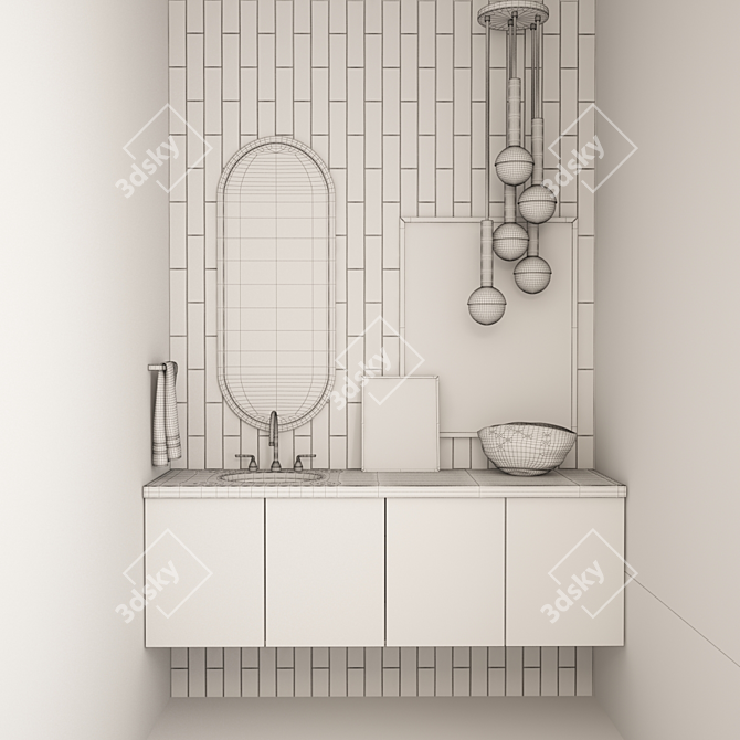 High-Resolution Bathroom Furniture 3D model image 2