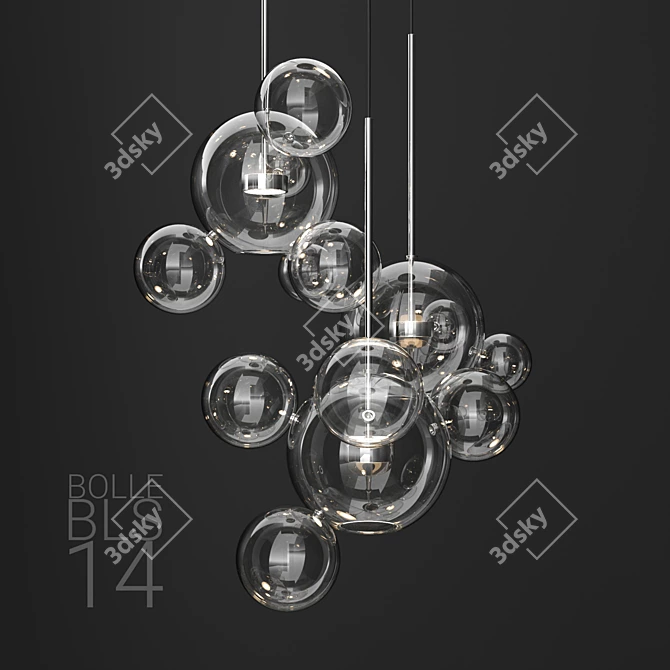 Giopato & Coombes BOLLE 14 Bubble: Clear/Silver 3D model image 1