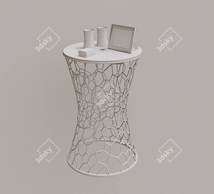 Elegant Photo Frame Coffee Table 3D model image 2