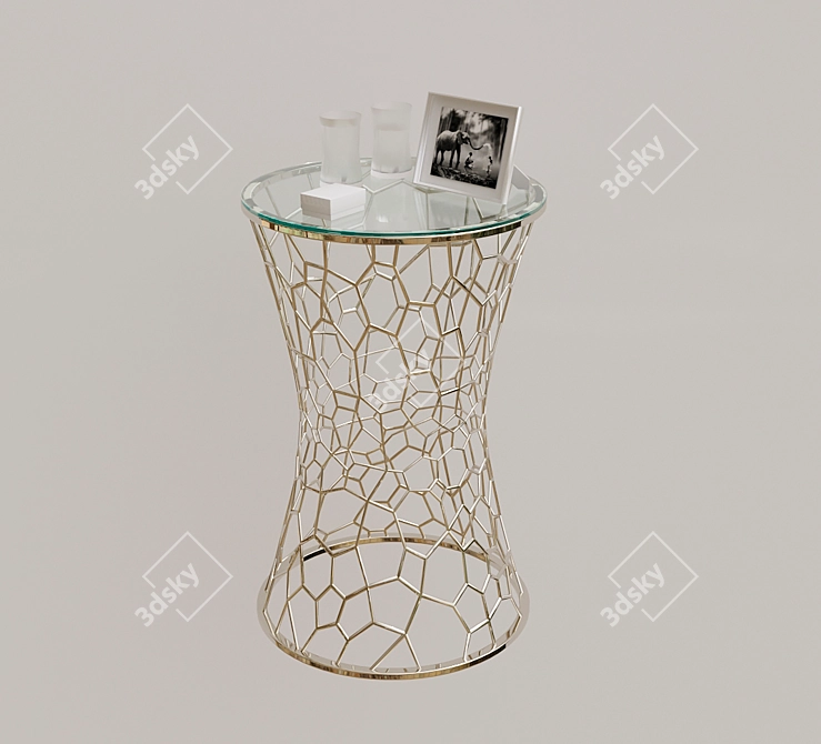 Elegant Photo Frame Coffee Table 3D model image 3