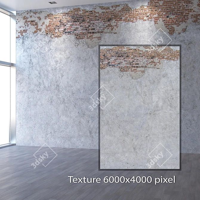 Seamless 4K Plaster Texture 3D model image 2