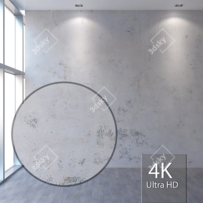 Seamless 4K Plaster Texture 3D model image 1