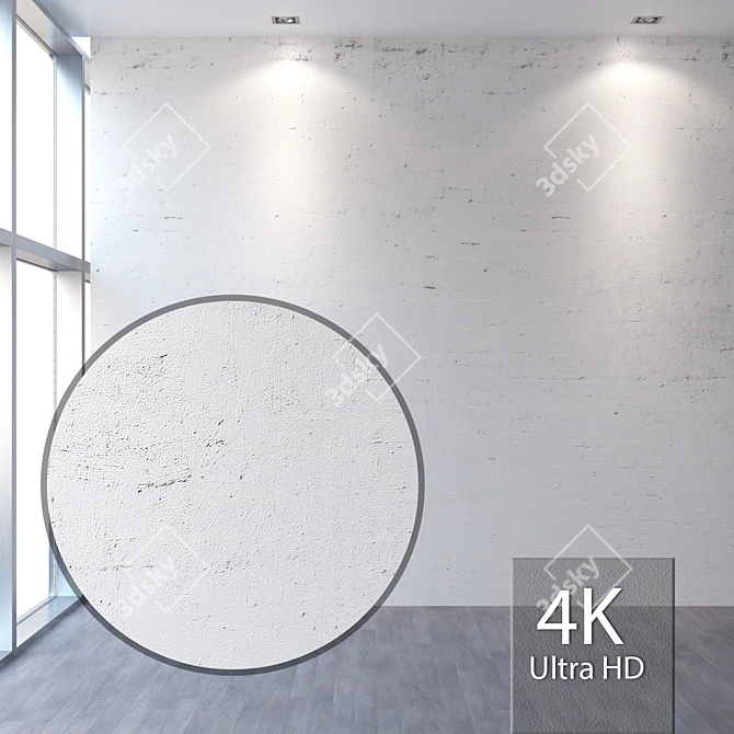 Seamless 4K Plaster Texture 3D model image 1