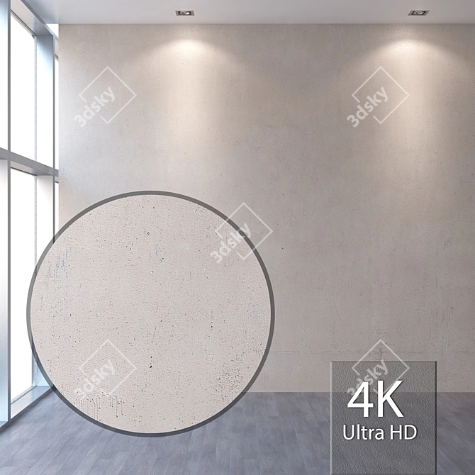 Seamless 4K Plaster Texture 3D model image 1