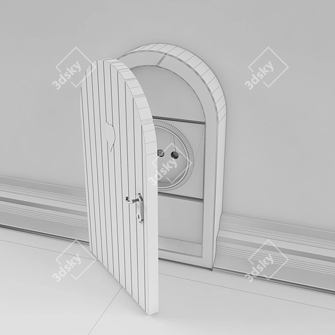 Stylish Power Outlet Cover 3D model image 2