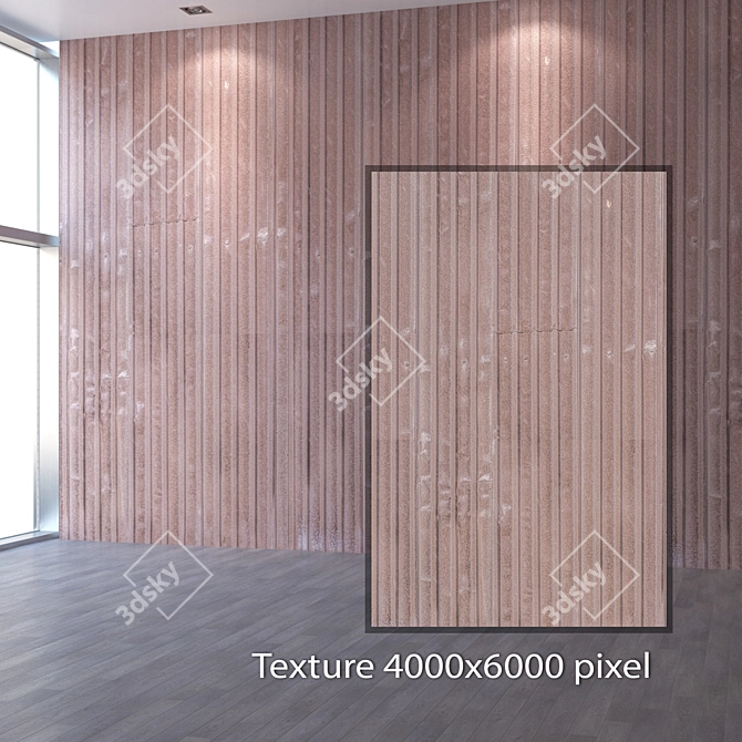 Seamless Metal Wall Panel 4K 3D model image 2
