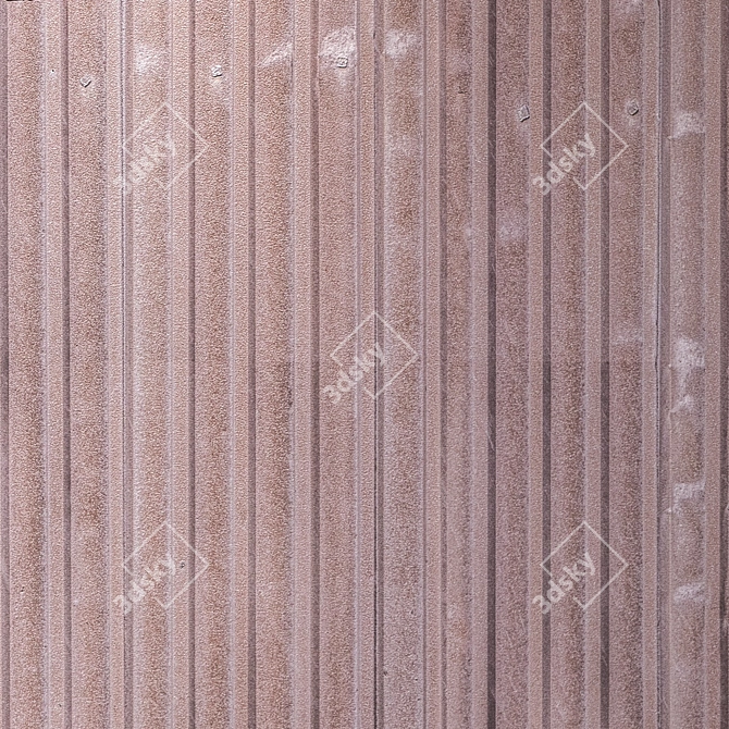 Seamless Metal Wall Panel 4K 3D model image 3