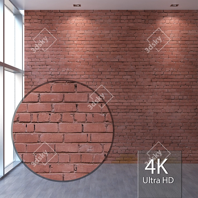 Title: Seamless Brickwork Texture in 4K 3D model image 1