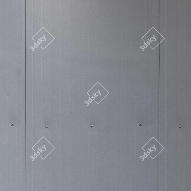 Seamless 4K Metal Wall Panel 3D model image 3