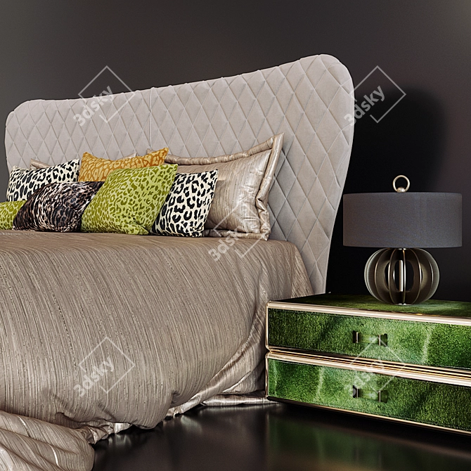 Roberto Cavalli Grace Bed - Elegant and Luxurious 3D model image 2