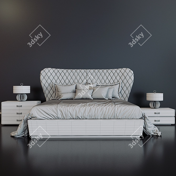 Roberto Cavalli Grace Bed - Elegant and Luxurious 3D model image 3