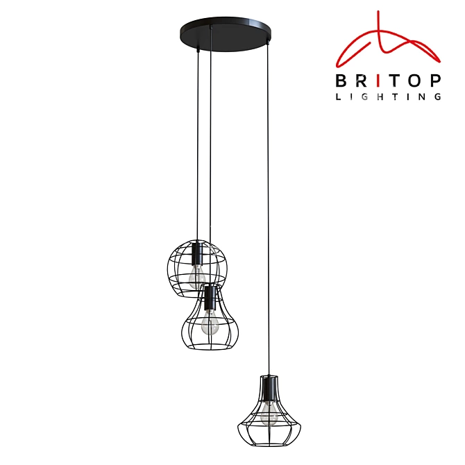 Britop Outline Suspended Chandelier 3D model image 1