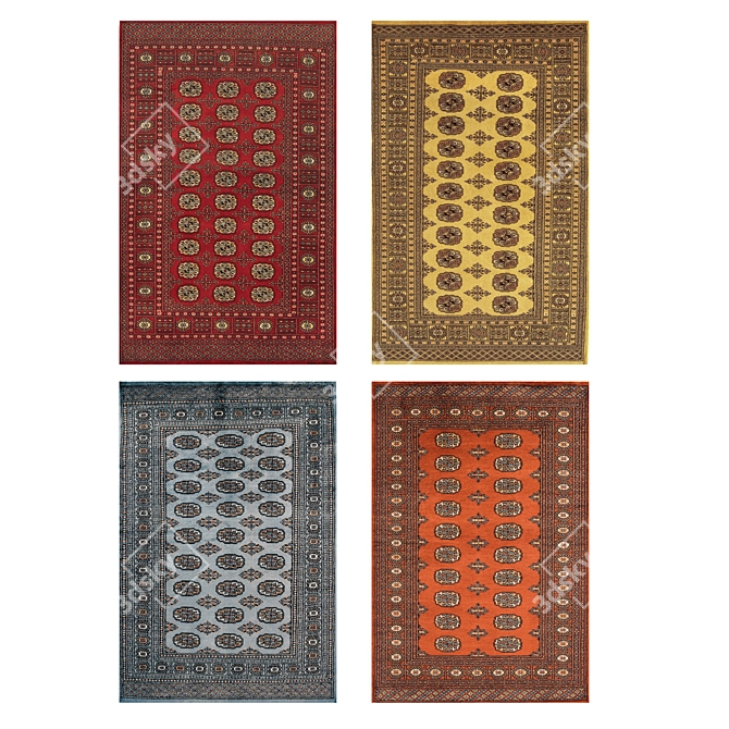 Luxury Faux Fur Carpet 3D model image 1