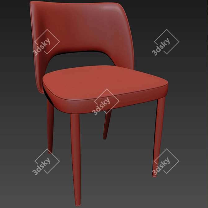 Elegant Dining Chair with 3DMax Compatibility 3D model image 3