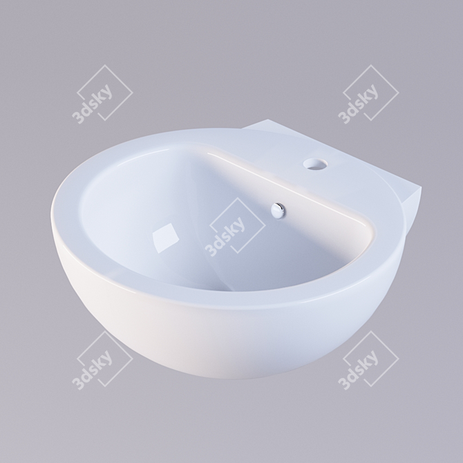 Elegant Luxe Art Washbasin 3D model image 1