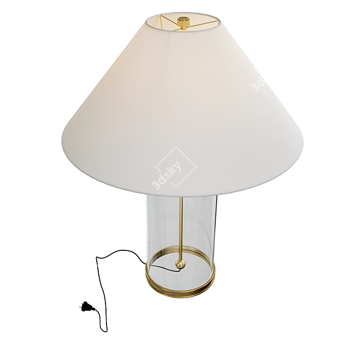 Ralph Lauren Brass Modern Table Lamp 3D model image 2