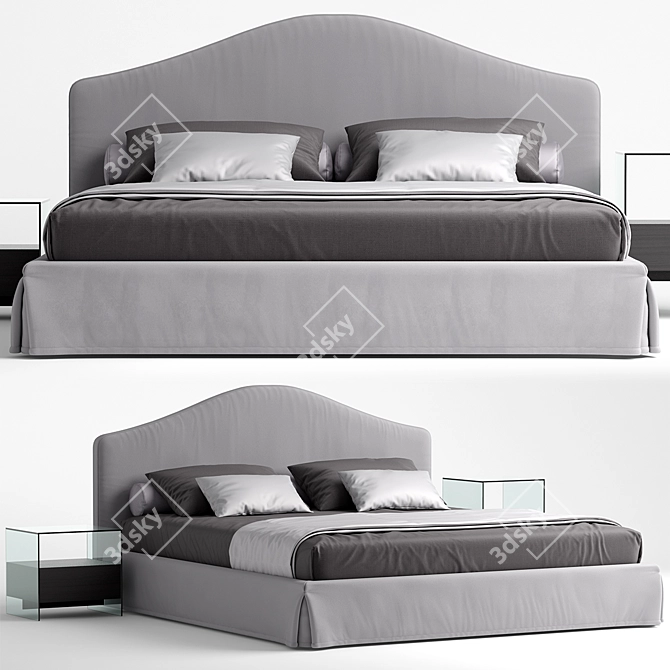 Luxurious Busnelli Mayfair Bed 3D model image 1