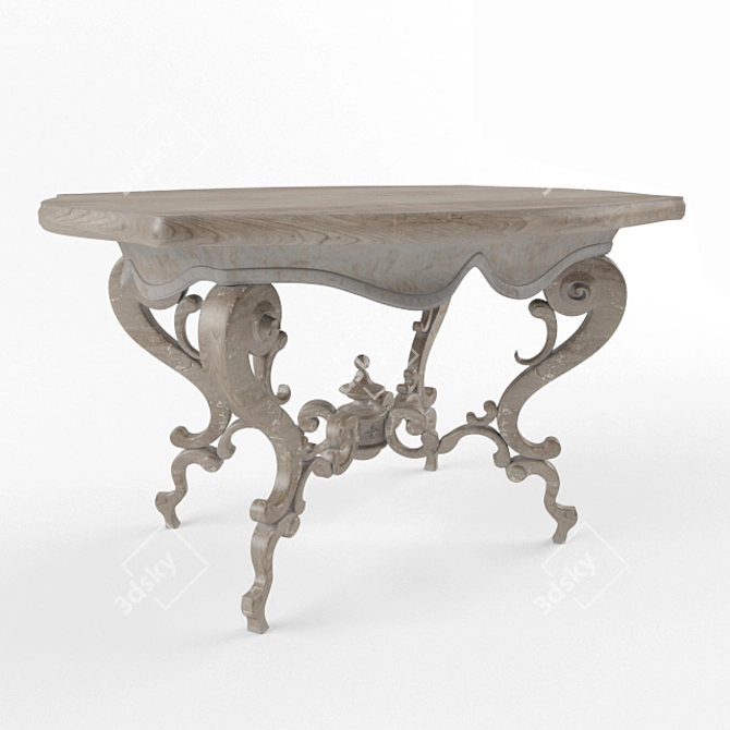 Baroque Masterpiece: 16th Century Table 3D model image 2