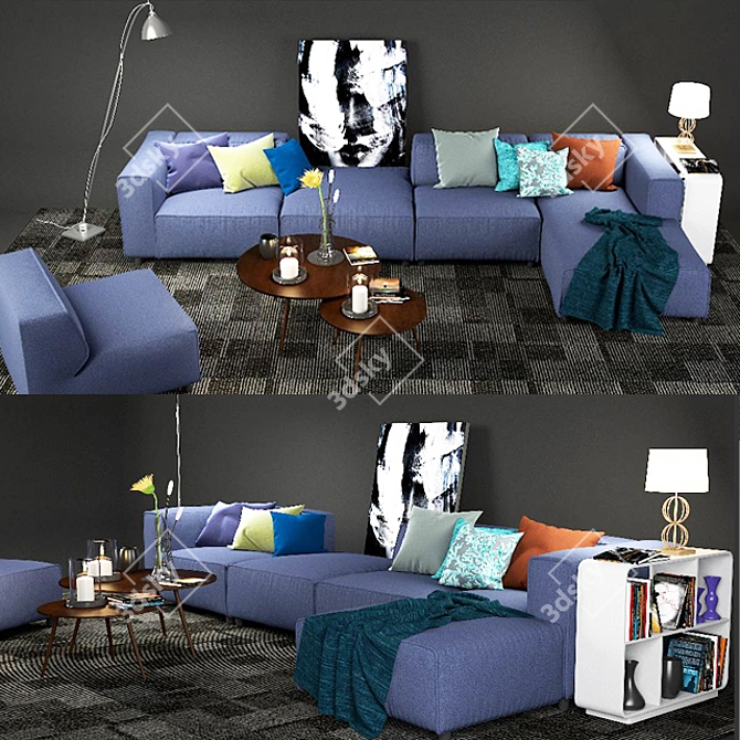 Contemporary Boconcept Carmo Sectional 3D model image 1