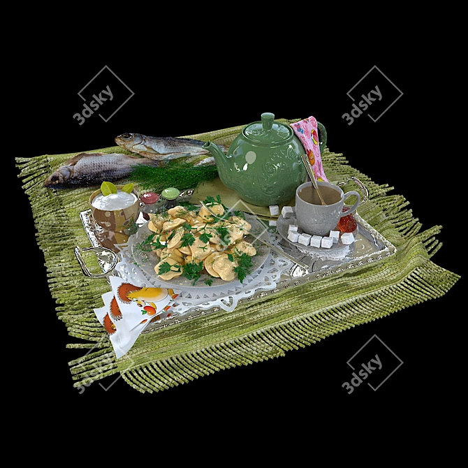 Fresh Summer Feast 3D model image 1