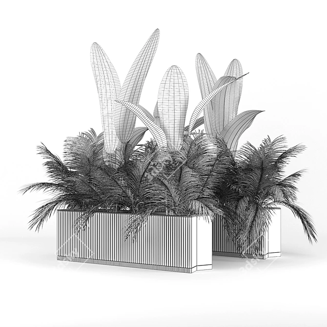 Tropical Palm Plant  Unique 3D Model 3D model image 3