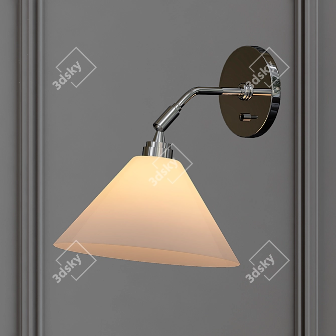 Sleek Ceramic Wall Light 3D model image 1