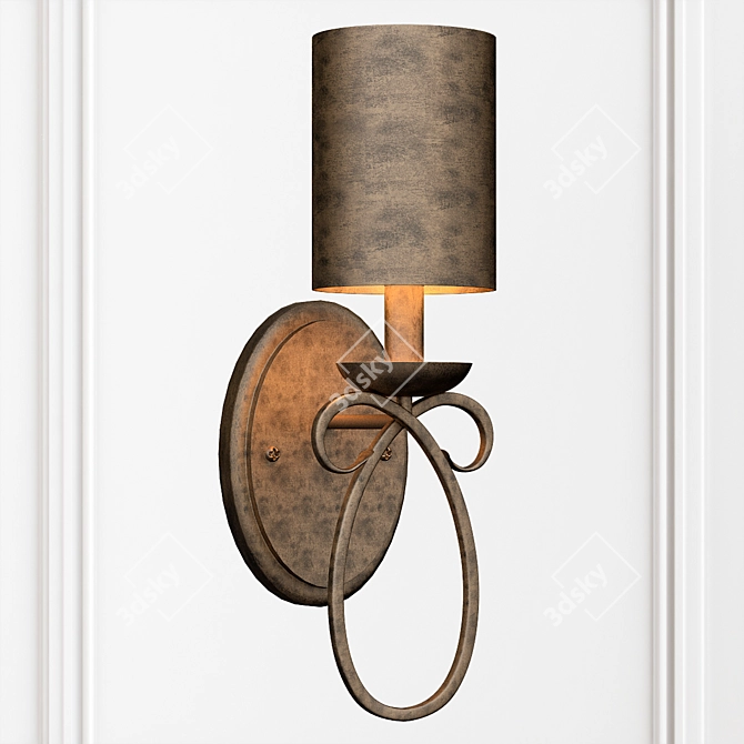 Elegant Illuminating Wall Fixture 3D model image 1