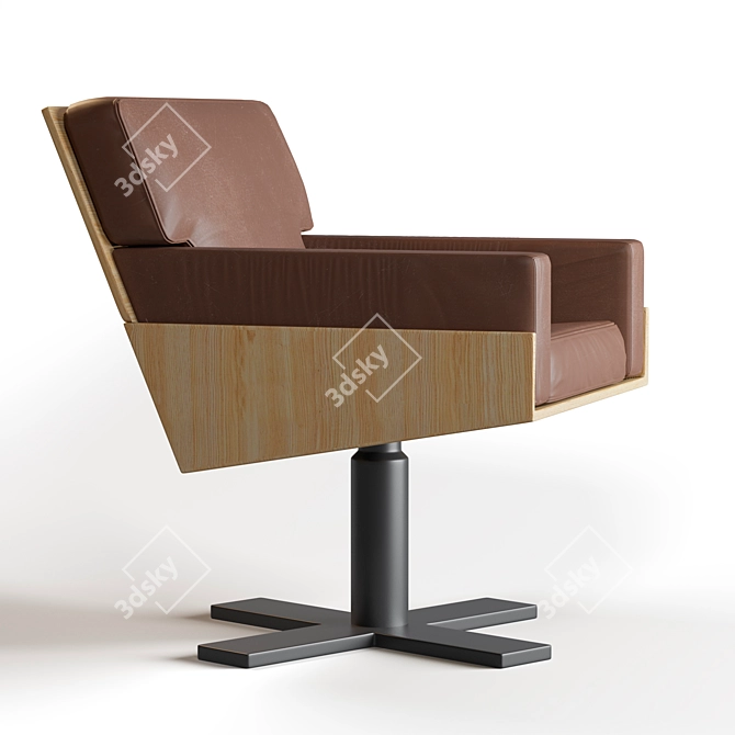 Mayet Lounge Chair: Comfort, Elegance, and Strength 3D model image 2