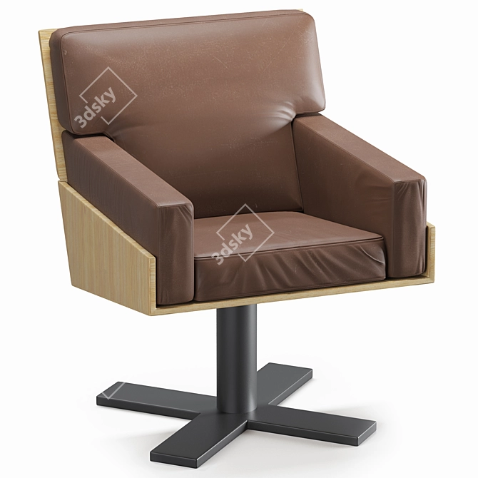 Mayet Lounge Chair: Comfort, Elegance, and Strength 3D model image 4