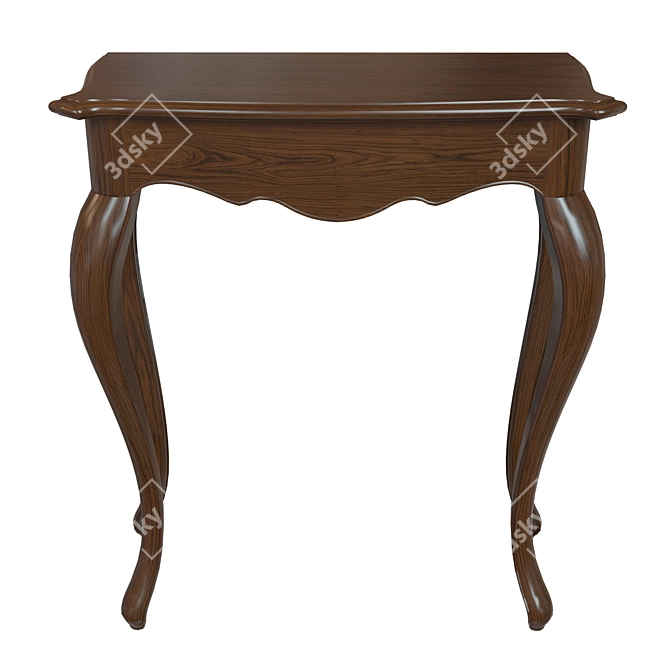 Elegant Wood Console Table 3D model image 1
